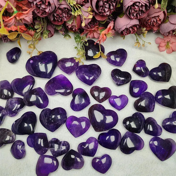 Wholesale bulk Natural Crystal Healing Stone polishing Amethyst heart Crafts  gifts For home decoration - Fairy healing crystal