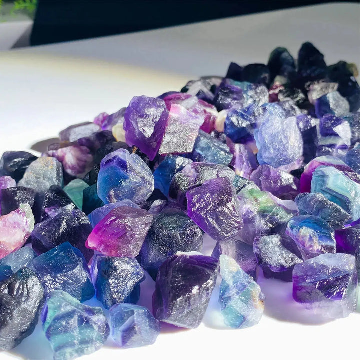 Wholesale High Quality Natural Crystal Healing Colorful rough Fluorite Raw Stone For Decoration - Fairy healing crystal