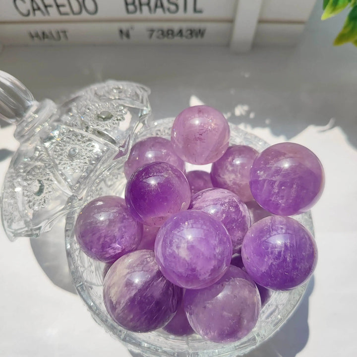 Wholesale Natural Gemstone Crystals Healing Stones 2-3 cm Amethyst Sphere Ball Crafts For Healing - Fairy healing crystal