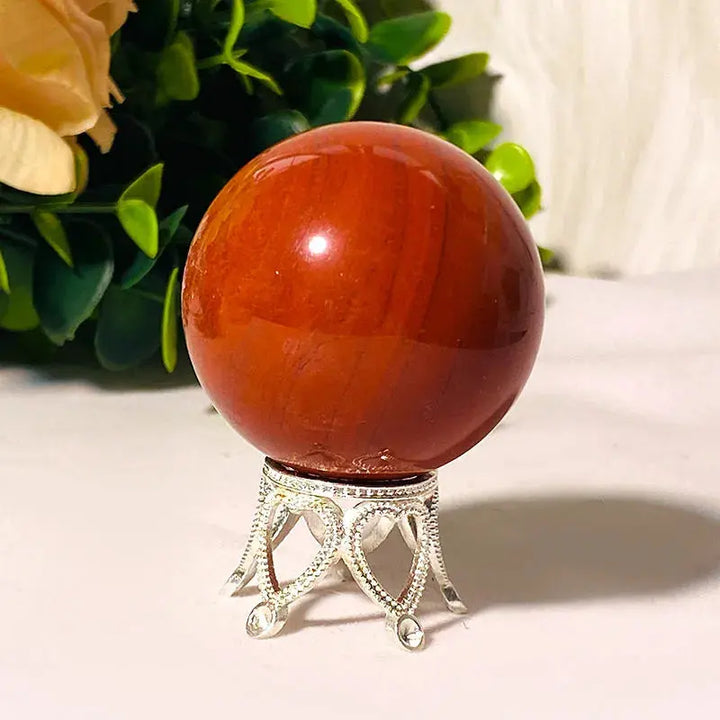 Wholesale Natural Polished Red Jasper Quartz Ball Healing Crystal Sphere Ornament - Fairy healing crystal