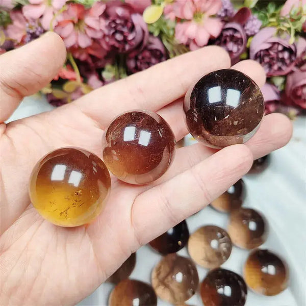 Crystal Crafts Fengshui Healing Stones Natural Beads Smoky quartz Sphere crystal ball For Meditation Gifts