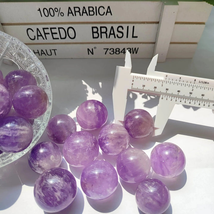 Wholesale Natural Gemstone Crystals Healing Stones 2-3 cm Amethyst Sphere Ball Crafts For Healing - Fairy healing crystal