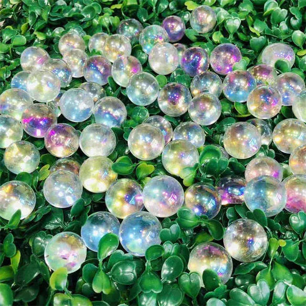 Rainbow Aura Clear Quartz Ball