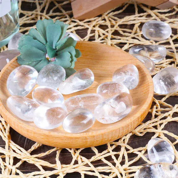 Crystal Wholesale Bulk Natural Stone Clear Quartz Crystal Tumbled Stones For Home Decoration