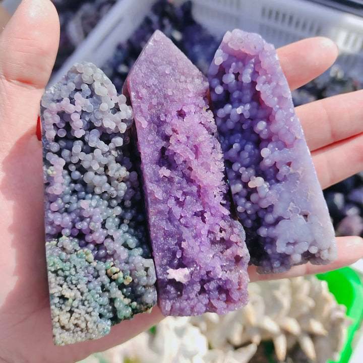 New arrived high quality natural botryoidal agate points geode wand crystal tower for home decoration - Fairy healing crystal