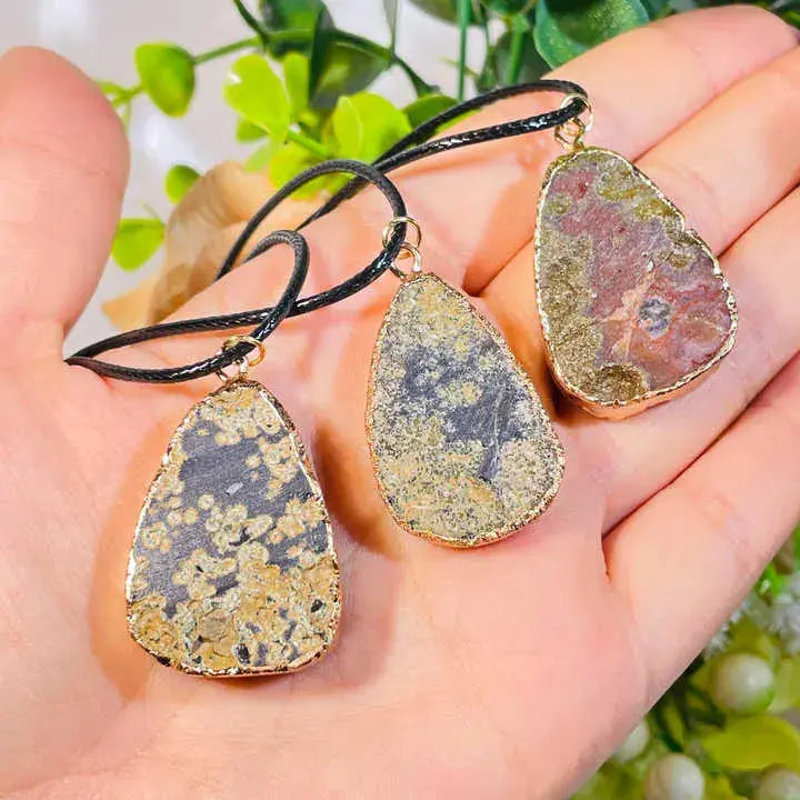 Natural Amethyst Clusters Pendant Silver Golden Color Edged Custom Shape Women Jewelrys Men Necklace for Gift Reiki Stone Fashion - Fairy healing crystal