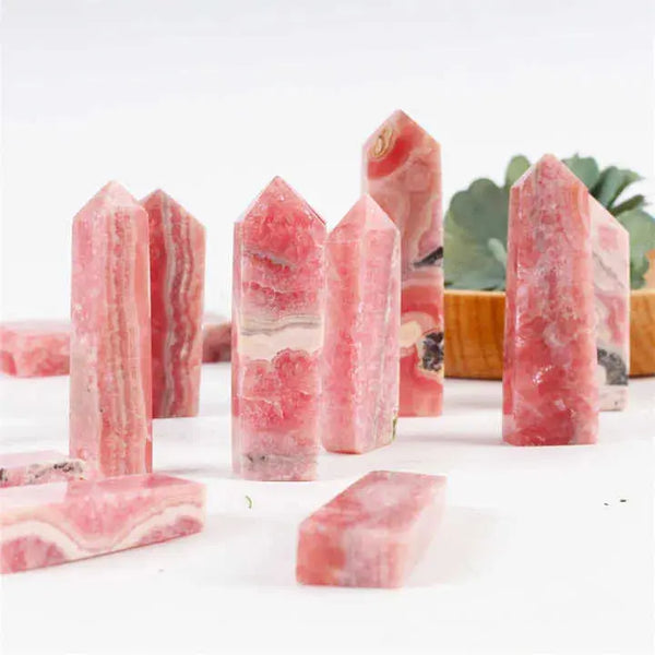 High Quality Crystal Crafts Natural Polished Small Rhodochrosite Crystal Points For Home Decoration