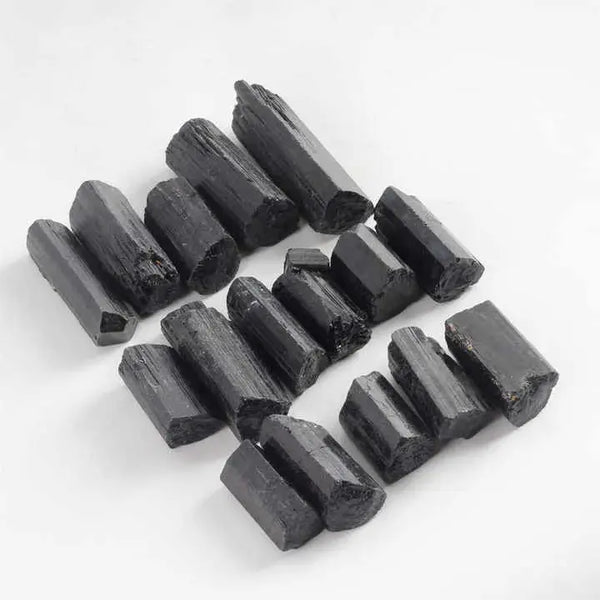 Natural Black Tourmaline Rough Stone Minerals Specimen