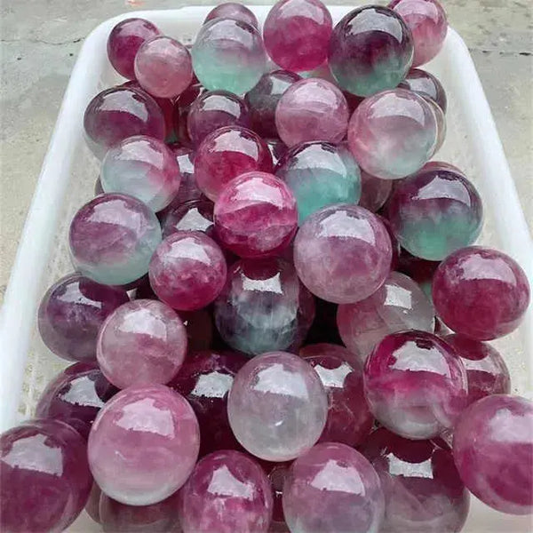 Atural Watermelon Fluorite Sphere