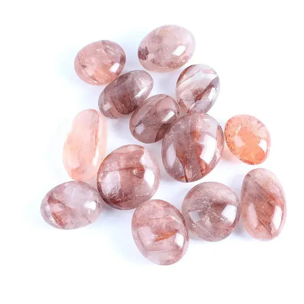 Natural Red Fire Quartz Palm Stone